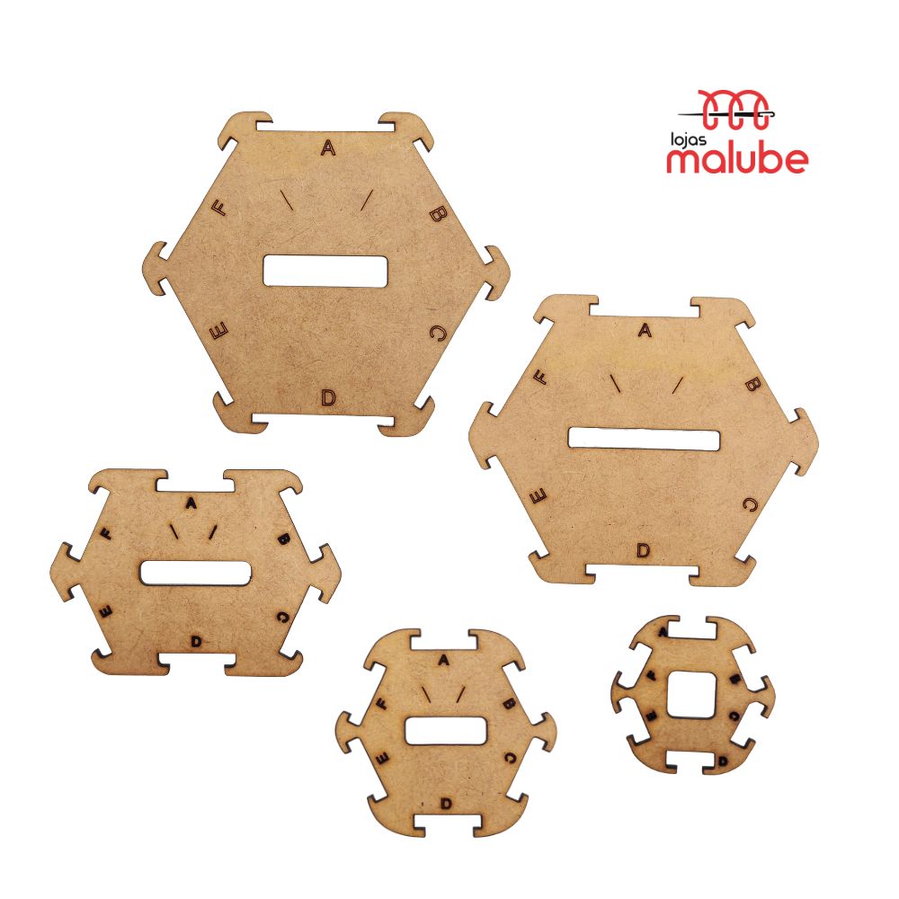 KIT MOLDE MDF (LAÇO FOFINHO) - 9 PEÇAS